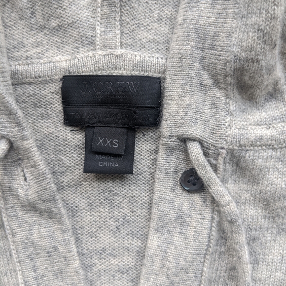 J. Crew 100% Italian Cashmere Hoodie (grey) - Picture 3 of 8